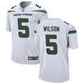 Men’s New York Jets #5 Garrett Wilson Nike White Vapor Limited Jersey