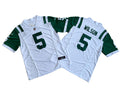 Men’s New York Jets #5 Garrett Wilson White Alternate Classic Jersey