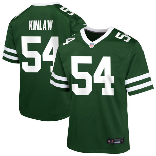 Men’s New York Jets #54 Javon Kinlaw  Nike Green Legacy Game Jersey