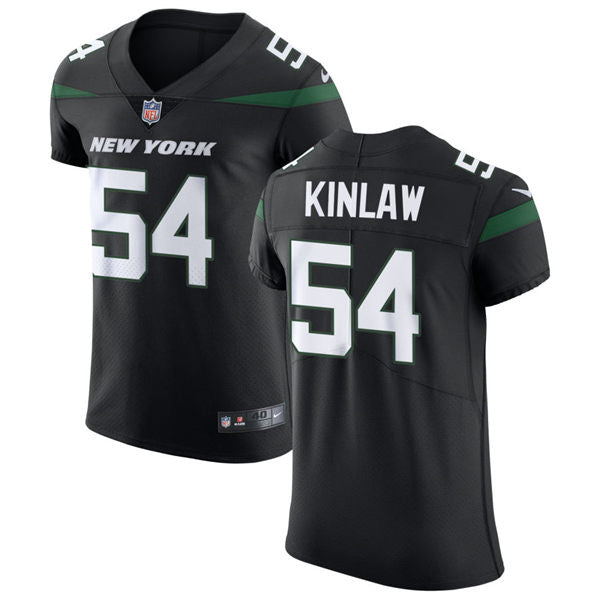 Men’s New York Jets #54 Javon Kinlaw Nike Stealth Black Alternate Limited Jersey