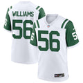 Men’s New York Jets #56 Quincy Williams White Alternate Classic Jersey