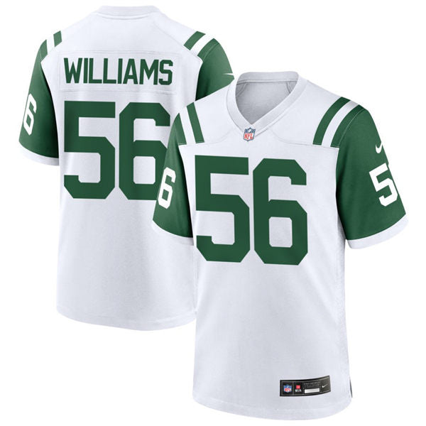 Men’s New York Jets #56 Quincy Williams White Alternate Classic Jersey