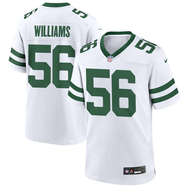 Men’s New York Jets #56 Quincy Williams  White Legacy Game Jersey