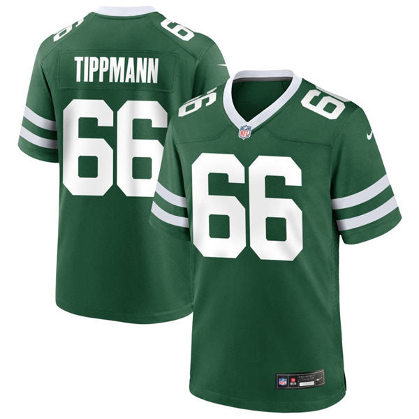 Men’s New York Jets #66 Joe Tippmann Nike Legacy Green Vapor F.U.S.E. Limited Jersey