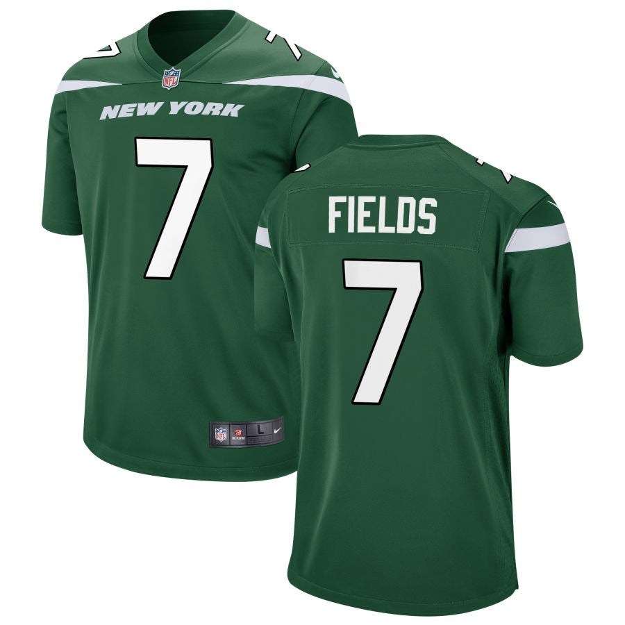 Men’s New York Jets #7 Justin Fields Nike Gotham Green Vapor Limited Jersey