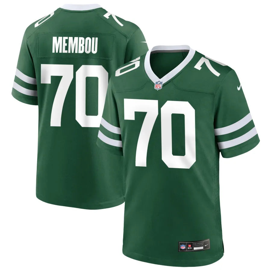 Men’s New York Jets #70 Armand Membou Nike Green Vapor Legacy F.U.S.E. Limited Jersey