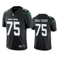 Men’s New York Jets #75 Alijah Vera-Tucker Nike Stealth Black Alternate Limited Jersey