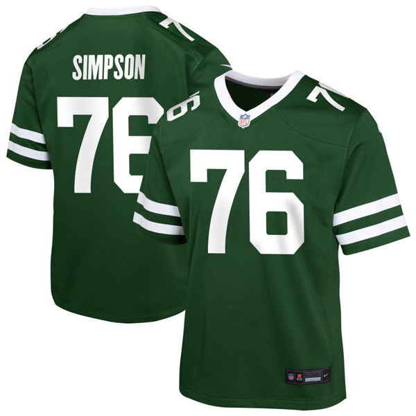 Men’s New York Jets #76 John Simpson Nike Green Legacy Game Jersey