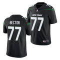 Men’s New York Jets #77 Mekhi Becton Alternate Black Nike NFL Vapor Limited Jersey