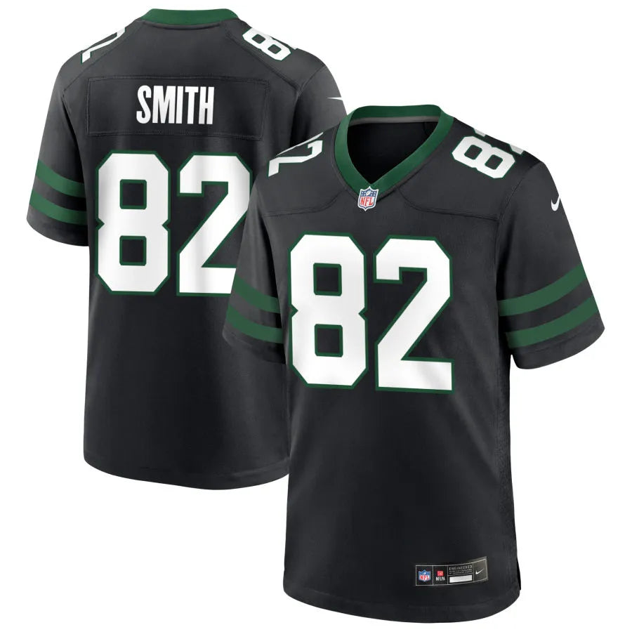Men’s New York Jets #82 Arian Smith Nike Black Alternate Legacy F.U.S.E. Limited Jersey