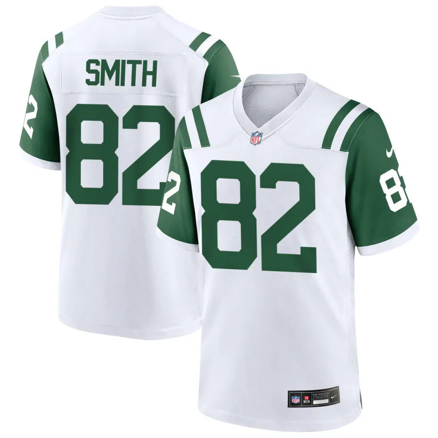 Men’s New York Jets #82 Arian Smith White Alternate Classic Limited Jersey