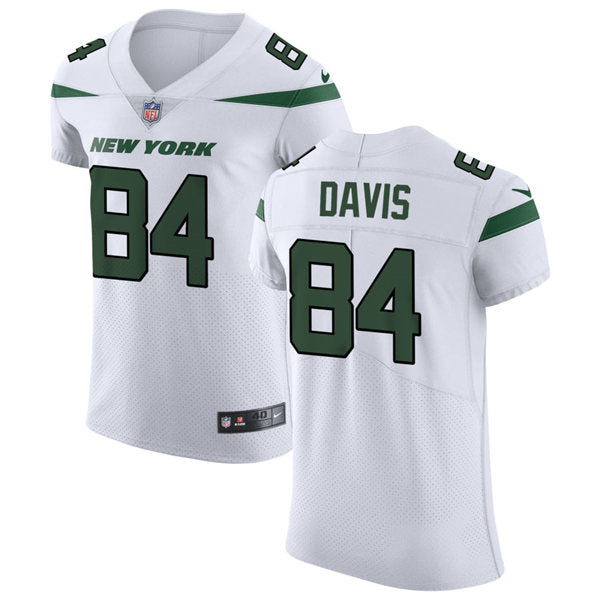 Men’s New York Jets #84 Corey Davis Nike White NFL Vapor Limited Jersey