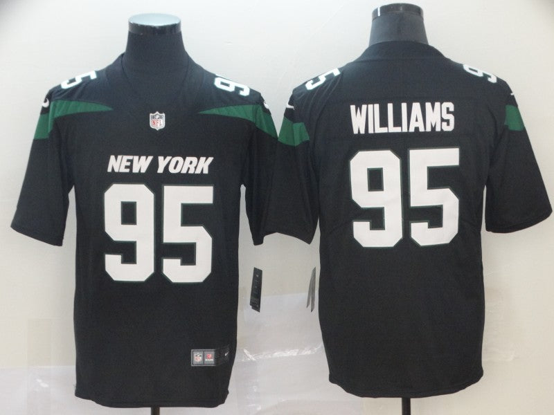Men’s New York Jets #95 Quinnen Williams Black Nike NFL Vapor Limited Jersey