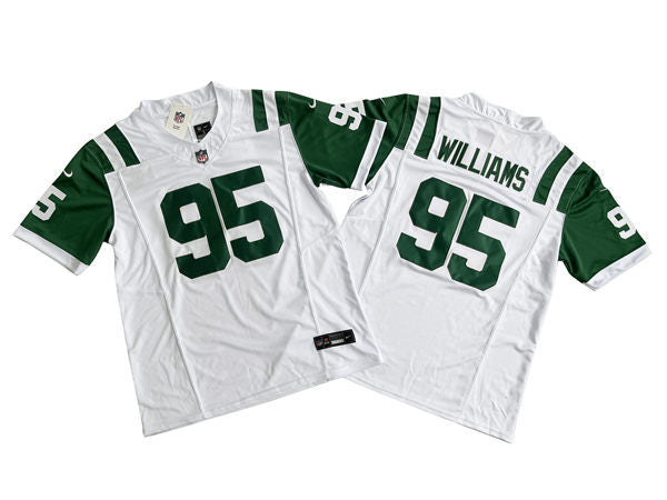 Men’s New York Jets #95 Quinnen Williams White Alternate Classic Jersey