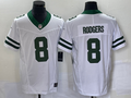 Men’s New York Jets Aaron Rodgers #8 White Legacy Vapor F.U.S.E. Limited Jersey