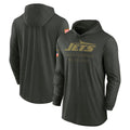 Men’s New York Jets Forest Green 2025 Salute to Service Sideline Dri-FIT Lightweight Hooded Pullover