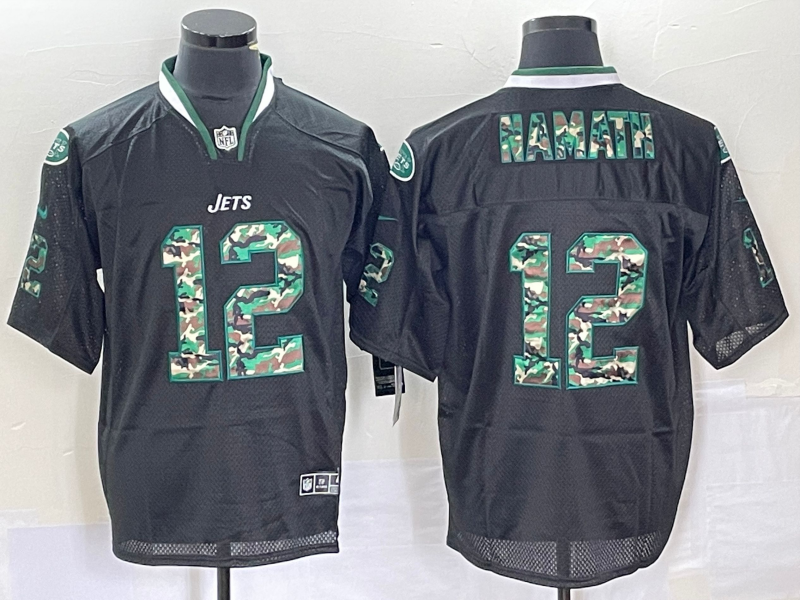 Men’s New York Jets Joe Namath #12 Black Jersey