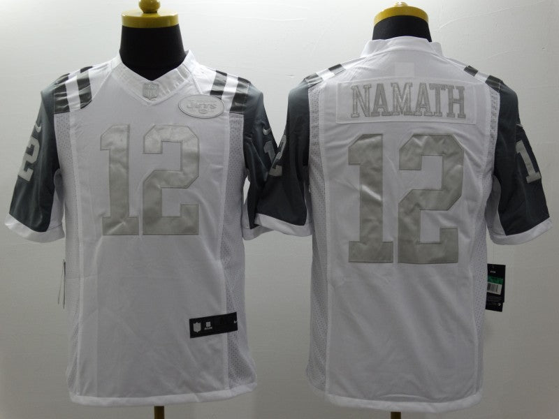 Men’s New York Jets Joe Namath #12 White Jersey