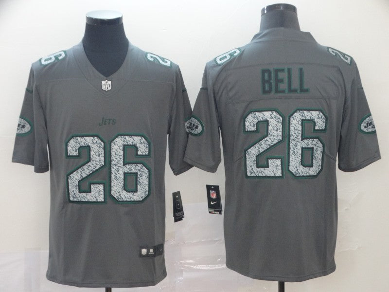 Men’s New York Jets Le’Veon Bell #26 Gray Jersey