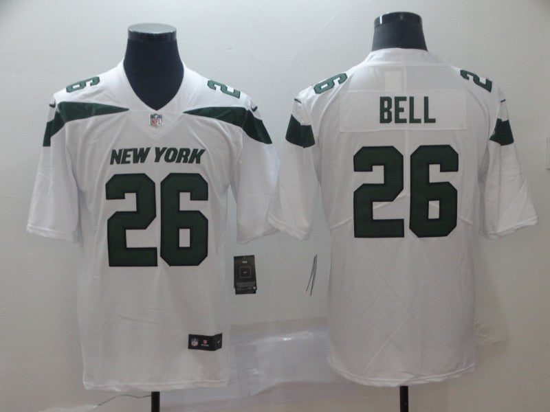 Men’s New York Jets Le’Veon Bell #26 White Jersey