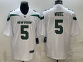 Men’s New York Jets Mike White #5 White Jersey
