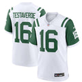 Men’s New York Jets Retired Player #16 Vinny Testaverde White Alternate Classic Jersey