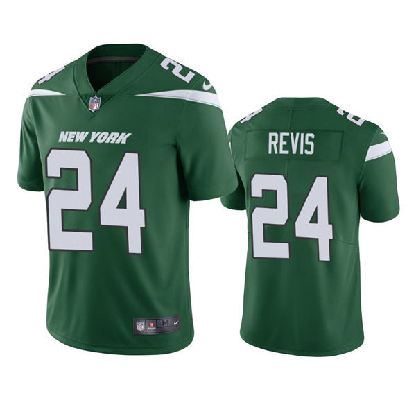 Men’s New York Jets Retired Player #24 Darrelle Revis Nike Gotham Green Vapor Limited Jersey