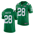 Men’s New York Jets Retired Player #28 Curtis Martin Green Nike NFL Color Rush Limited Jersey