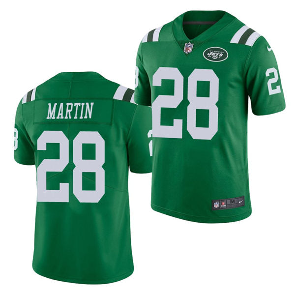 Men’s New York Jets Retired Player #28 Curtis Martin Green Nike NFL Color Rush Limited Jersey