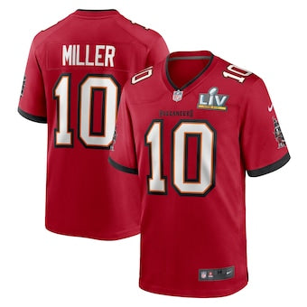 Men’s Nike #10 Scotty Miller Red Tampa Bay Buccaneers Super Bowl LV Game Jersey