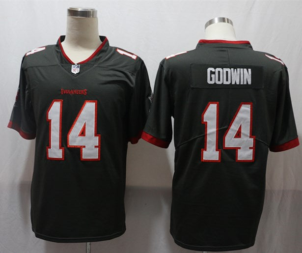 Men’s Nike #14 Chris Godwin Pewter Tampa Bay Buccaneers Alternate Vapor Limited Jersey