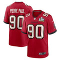 Men’s Nike #90 Jason Pierre-Paul Red Tampa Bay Buccaneers Super Bowl LV Game Jersey