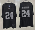 Men’s Oakland Raiders #24 Charles Woodson Nike Black Vapor Limited Jersey