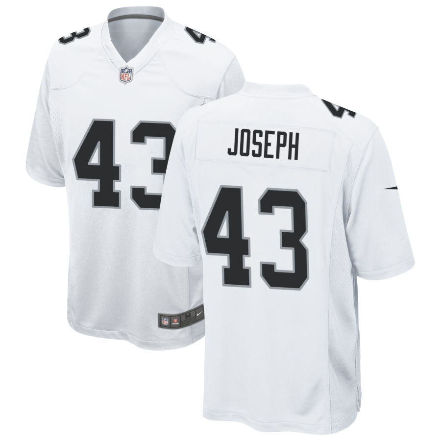 Mens Oakland Raiders #43 Karl Joseph Nike White Vapor Limited Jersey