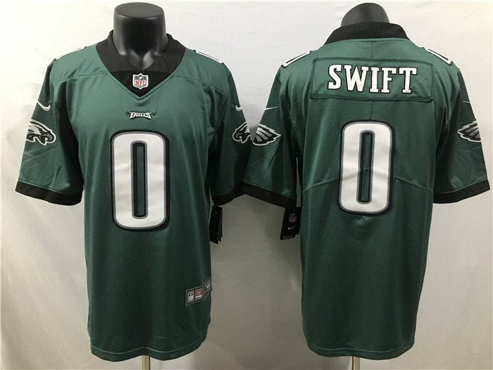 Mens Philadelphia Eagles #0 D’Andre Swift Nike Midnight Green Vapor Limited Player Jersey