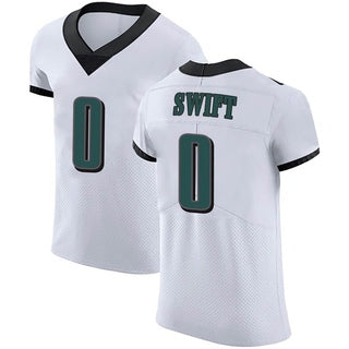 Mens Philadelphia Eagles #0 D’Andre Swift Nike White Vapor Limited Player Jersey
