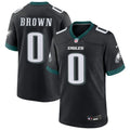 Mens Philadelphia Eagles #0 Marquise Brown Nike Black Alternate F.U.S.E. Vapor Limited Jersey