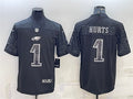 Mens Philadelphia Eagles #1 Jalen Hurts Black Rflctv Limited Jersey