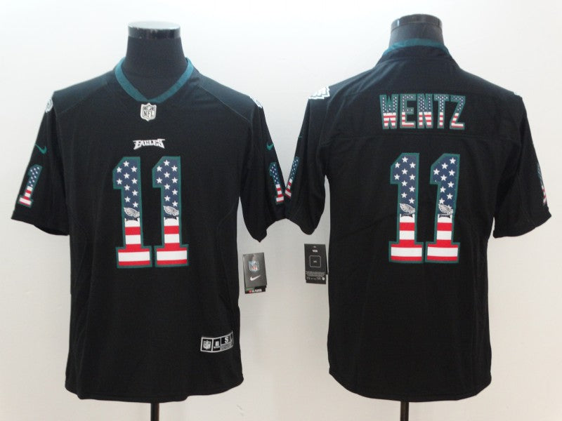 Men’s Philadelphia Eagles #11 Carson Wentz Black Jersey