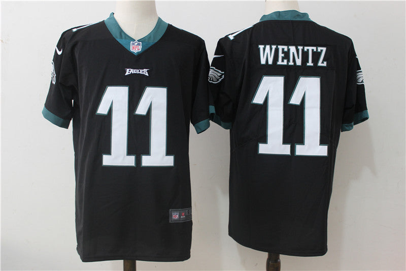Men’s Philadelphia Eagles #11 Carson Wentz Jersey Black