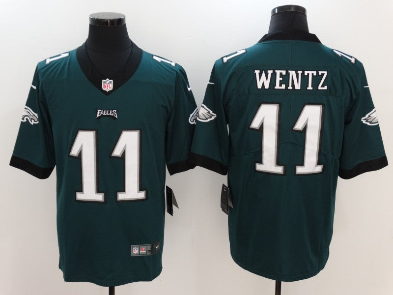 Men’s Philadelphia Eagles #11 Carson Wentz Nike Green NFL Vapor Limited Jersey