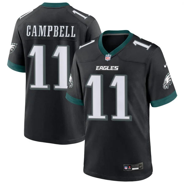 Mens Philadelphia Eagles #11 Jihaad Campbell Nike Black Alternate F.U.S.E. Vapor Limited Jersey