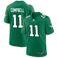 Mens Philadelphia Eagles #11 Jihaad Campbell Nike Kelly Green Retro F.U.S.E. Vapor Limited Jersey