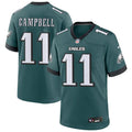 Mens Philadelphia Eagles #11 Jihaad Campbell Nike Midnight Green F.U.S.E. Vapor Limited Jersey