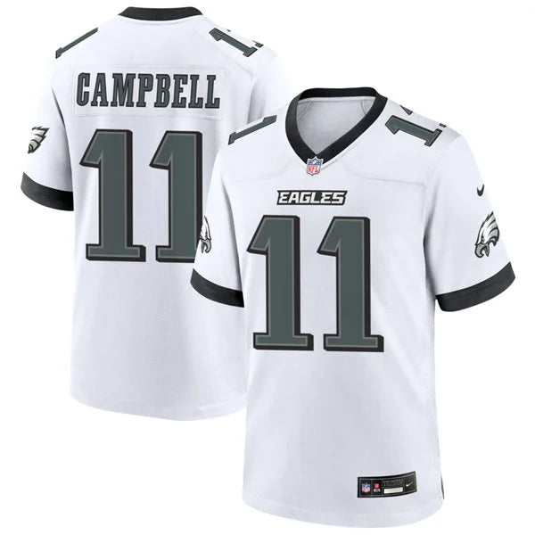 Mens Philadelphia Eagles #11 Jihaad Campbell Nike White F.U.S.E. Vapor Limited Jersey