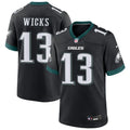 Mens Philadelphia Eagles #13 Dontayvion Wicks Nike Black Alternate F.U.S.E. Vapor Limited Jersey