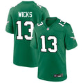 Mens Philadelphia Eagles #13 Dontayvion Wicks Nike Kelly Green Retro F.U.S.E. Vapor Limited Jersey