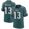 Mens Philadelphia Eagles #13 Dontayvion Wicks Nike Midnight Green F.U.S.E. Vapor Limited Jersey