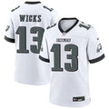 Mens Philadelphia Eagles #13 Dontayvion Wicks Nike White F.U.S.E. Vapor Limited Jersey