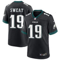 Mens Philadelphia Eagles #19 Josh Sweat Nike Black Vapor Limited Jersey